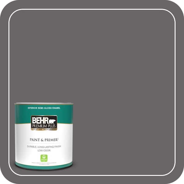 BEHR PREMIUM PLUS 1 qt. #PPU17-19 Arabian Veil Semi-Gloss Enamel Low Odor Interior Paint & Primer