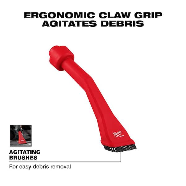 Milwaukee AIR-TIP CLAW UTIL NOZZLE W/BRUSHES Wet/Dry Vacuum Attachment