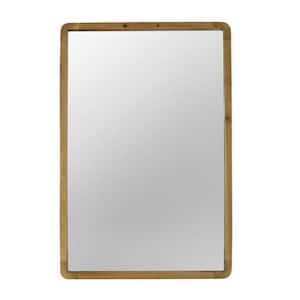 23.6 in. W x 35.4 in. H Wood Gold Vanity Mirror