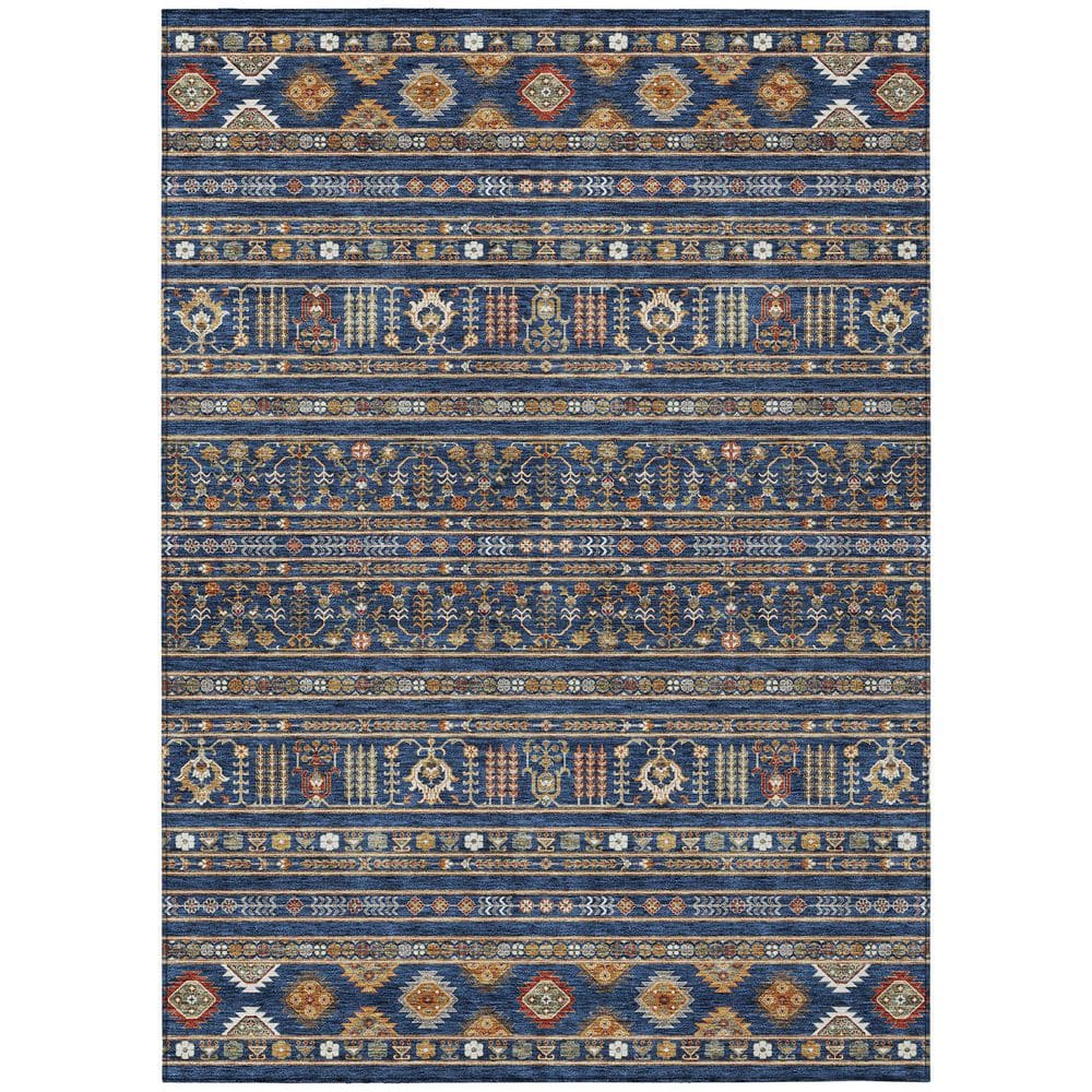 Chantille Machine Washable Indoor/Outdoor Abstract ACN2244 Navy 5 ft. x 7 ft. 6 in. Area Rug price history on PriceWatchPro