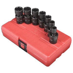 3/8 in. Drive Standard Fractional Universal Impact Socket Set (7-Piece)