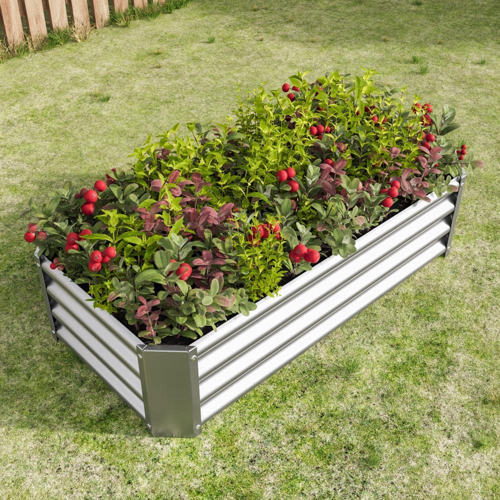 2-Pack 4x2x1 ft. Galvanized Steel Raised Garden Bed Kit, Metal Planter Box for Outdoor Vegetables & Flowers price history on PriceWatchPro