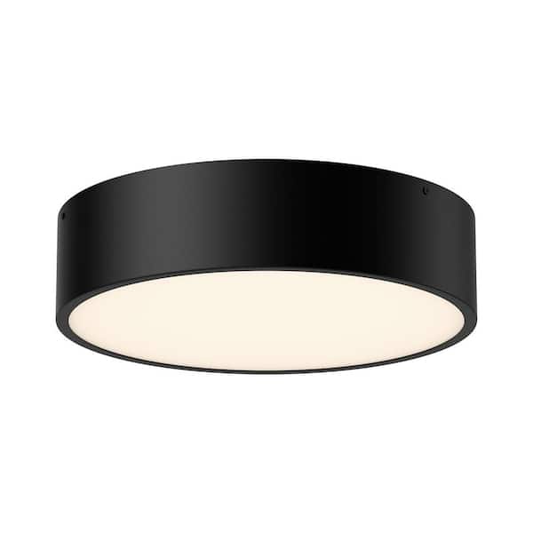 KUZCO BRISBANE 16 IN MATTE BLACK FLUSH MOUNT