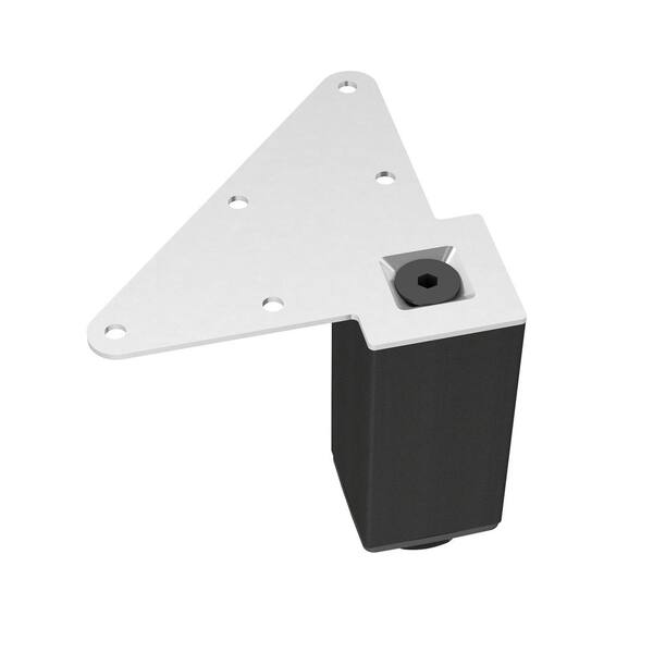 3-15/16 in. Matte Black Metal Square Leg (4-Pack) 3-15/16 in. Matte Black Metal Square Leg (4-Pack)