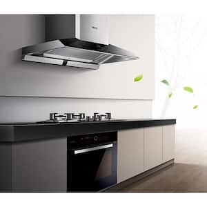 Perimeter Vent Series 36 in. 1100 CFM European Style Vent Wall Mount Range Hood with Touchscreen in Stainless Steel
