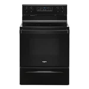30 in. 5.3 cu. ft. Electric Range with 5 Burner Elements and Frozen Bake Technology in Black