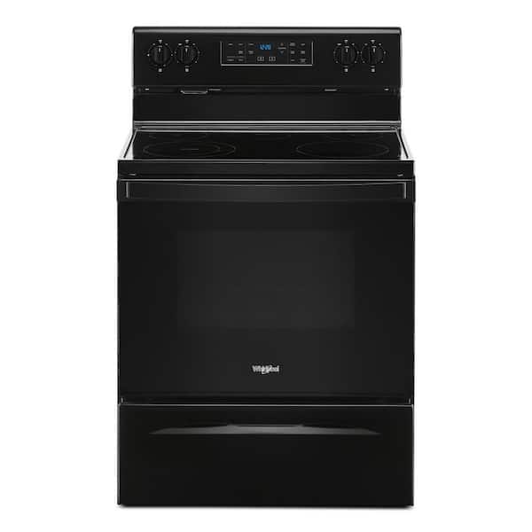 Whirlpool 30 in. 5.3 cu. ft. Electric Range with 5-Elements and Frozen Bake Technology in Black