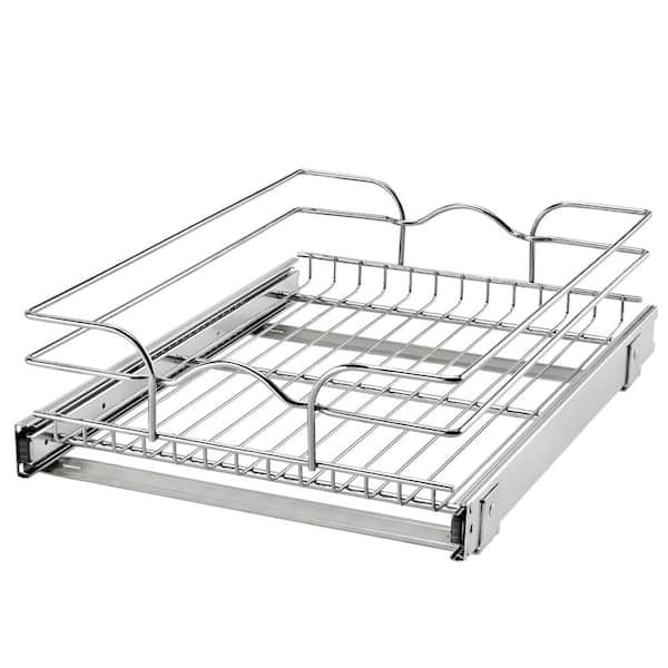 AURDAL Wire basket with pull-out rail - white 22 1/4x15 3/4