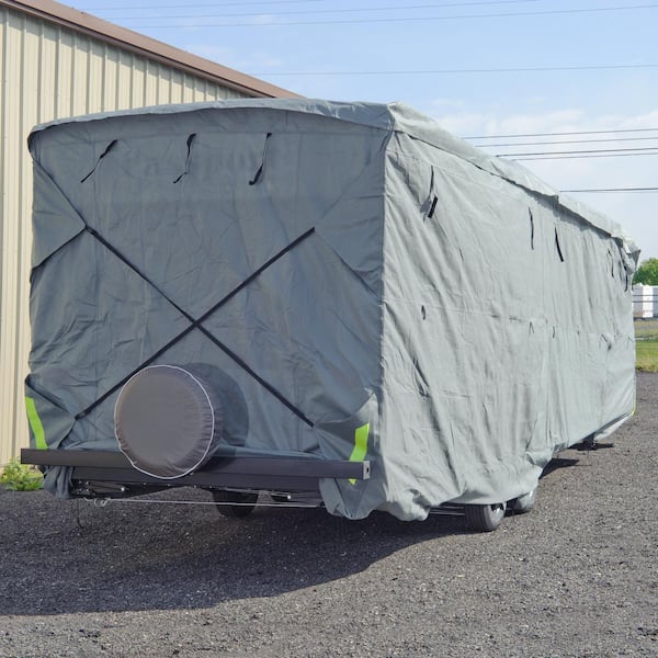 Budge Premier Toy Hauler RV Covers Fits Toy Hauler RVs up to 25' Long (Gray, Polyester), 300' L x 105' W x 116' H (RVRP-51) : Budge Premier Toy Hauler RV Cover Fits Toy Hauler RVs