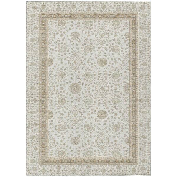 Chantille Machine Washable Indoor/Outdoor Abstract ACN3047 Ivory 5 ft. x 7 ft. 6 in. Area Rug