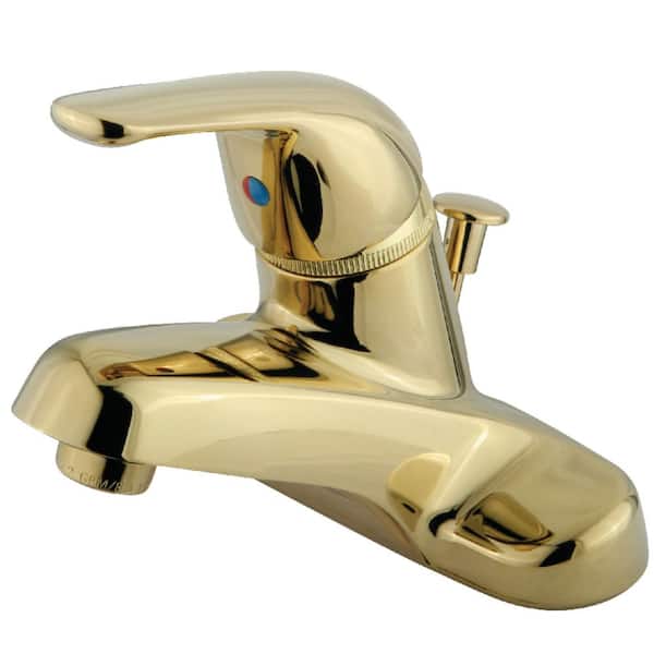Chatham 4 in. Centerset 1-Handle Bathroom Sink Faucet with Pop-Up Drain in Brass