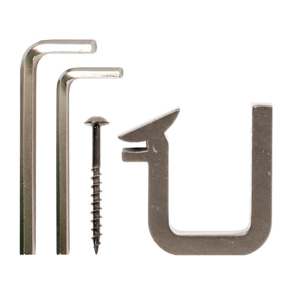Satin Nickel Hook Vertical Rail Bracket for EG300 Ladder Rail price history on PriceWatchPro