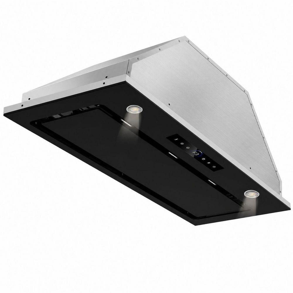 36 in. 900 CFM Stainless Steel Range Hood with 4-Speed Settings, Remote Control, LED, Gesture Control Detachable Oil Cup