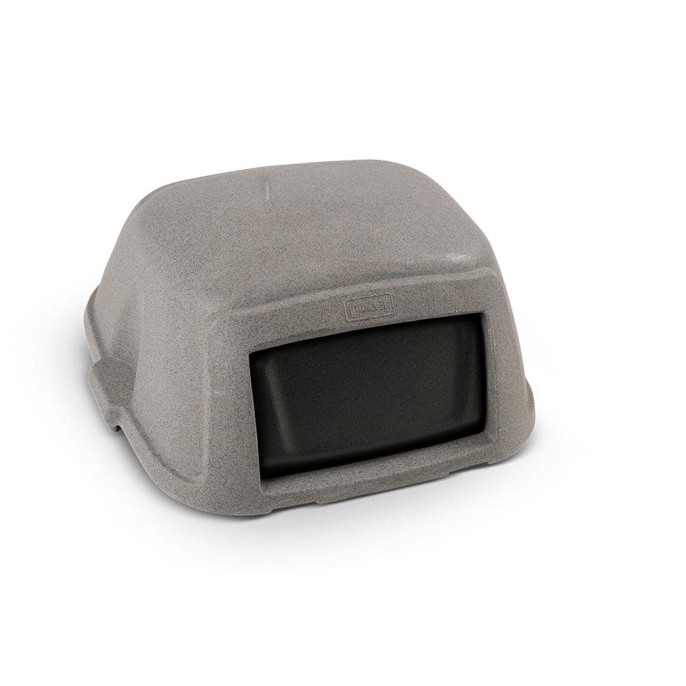 Slimline 35 Gal. Graystone Dome Top Swing Door Lid