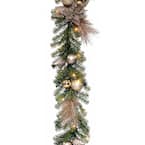 Decorative Collection 9 ft. Metallic Garland with Clear Lights