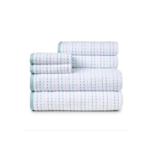 6-Piece Parsnip White Seaglass Cotton Bath Towel Set