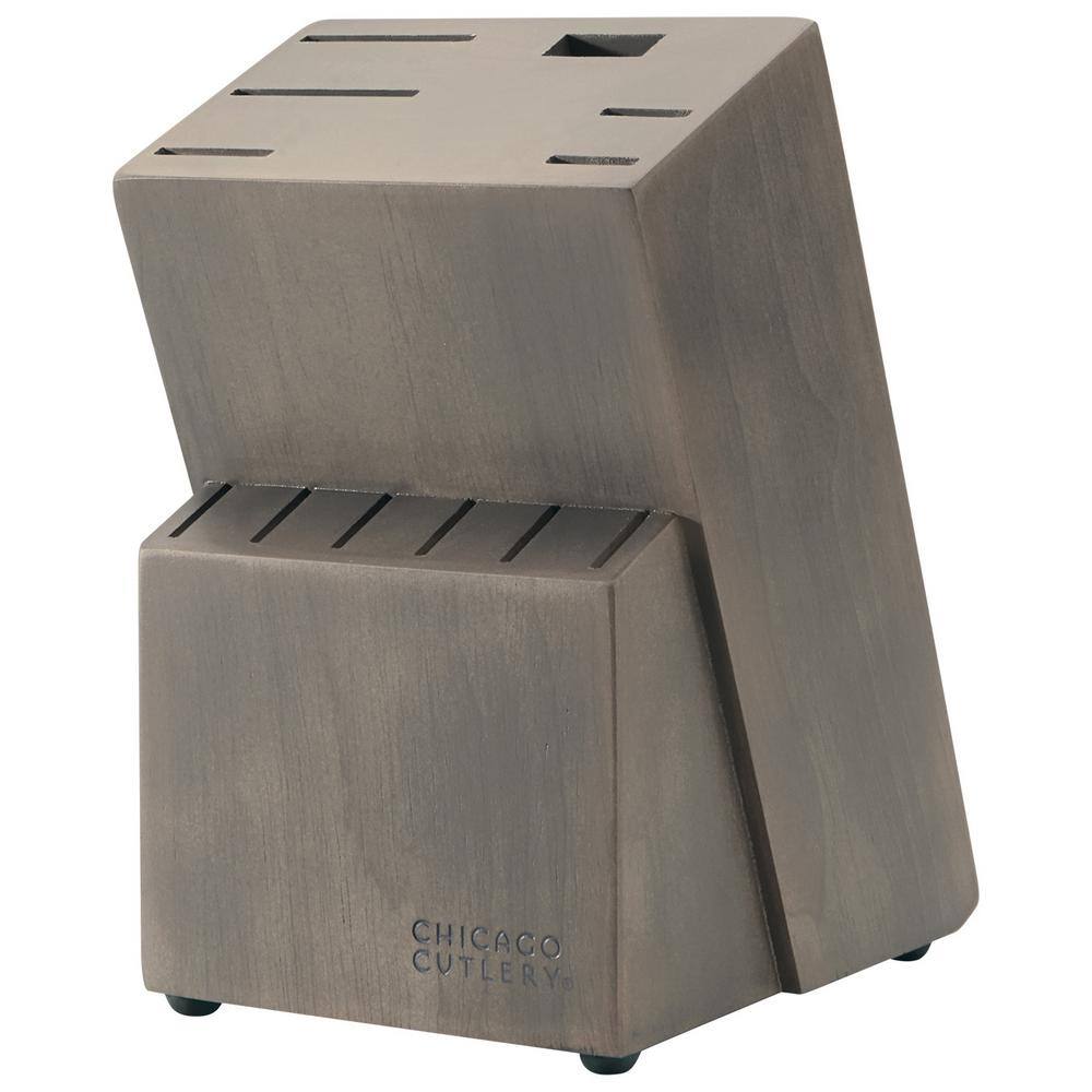 Chicago Cutlery Insignia Steel 13-Piece Kitchen Knife Set with Gray Wood Block