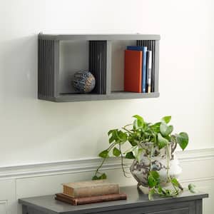 White Wood Contemporary Wall Shelf 12 in. x 34 in.