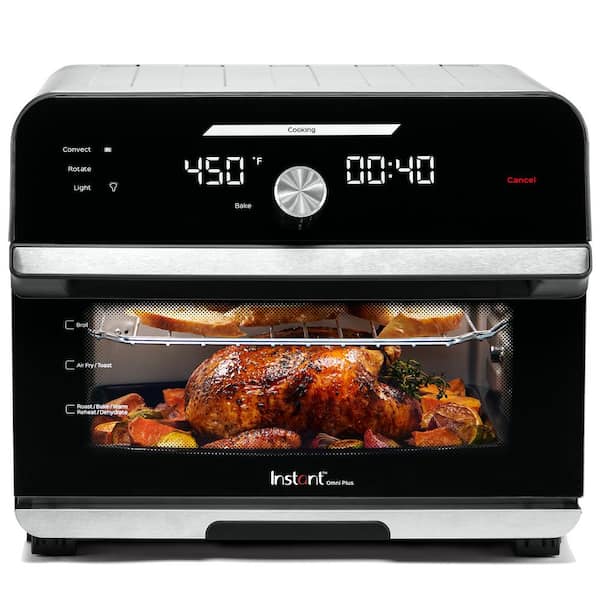 Elexnux 14 qt. Black Air Fryer Toaster Oven Combo,4 Slice Toaster