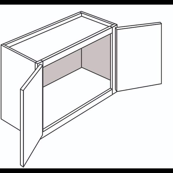 Hampton Bay Denver White Painted Shaker Stock Assembled Wall Kitchen Cabinet (30 in. x18 in x12 in)