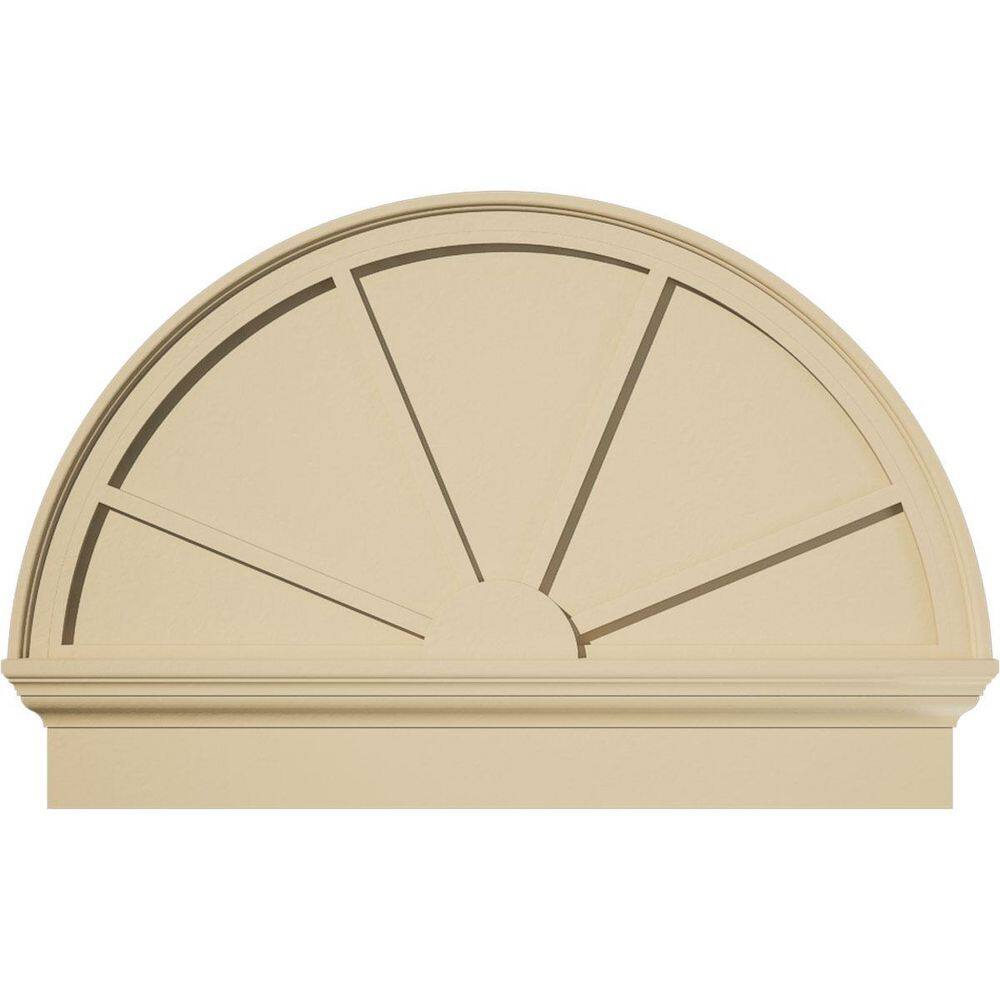 36-in W x 24-3/4-in H x 2-3/4-in P Half Round 4 Spoke Signature Urethane Combination Pediment, Primed Tan price history on PriceWatchPro
