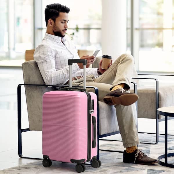 HIKOLAYAE 3-Piece Spinner Luggage Set, Hard Shell Case with