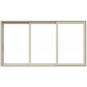 V4500 Multi-Slide 177 in. x 96 in. Left-Hand Low-E Desert Sand Vinyl 3-Panel Prehung Patio Door