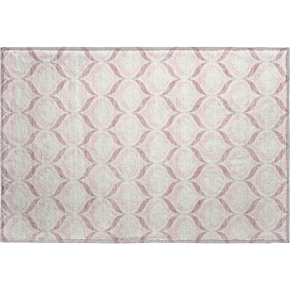 Mayfield Premium Machine Washable Abstract AMF2379 Pink 3 ft. x 4 ft. Area Rug price history on PriceWatchPro