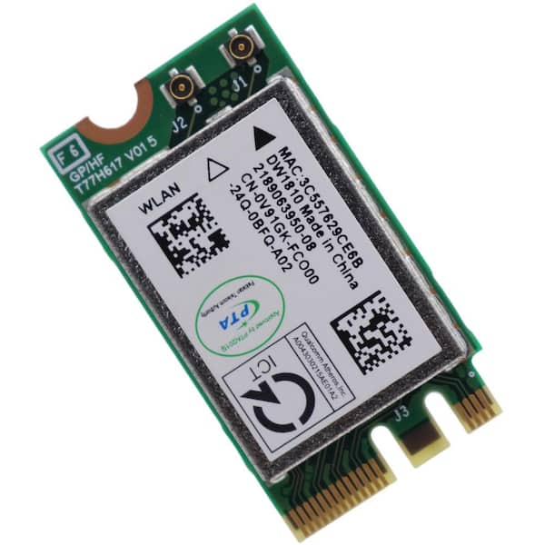 Vrbgify Wireless WiFi Adapter BT 4.1 V91GK EGG DW1810 802. 11AC 433Mbps M. 2 WLAN for Dell/ASUS/Acer Laptop/Qualcomm Windows