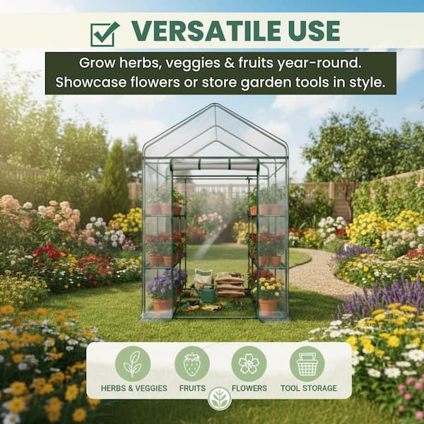 Pure Garden 4.7 ft. W x 4.7 ft. D x 6.4 ft. H Walk-In Indoor