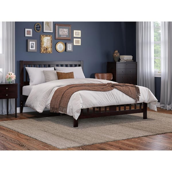 AFI Tahoe Espresso Queen Solid Wood Storage Platform Bed with Footboard