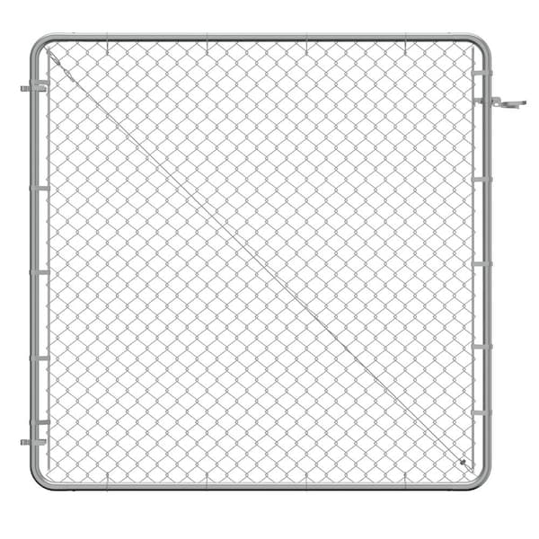 FIT-RIGHT 24 in. to 72 in. W x 6 ft. H Galvanized Metal Chain Link Fence Gate Kit