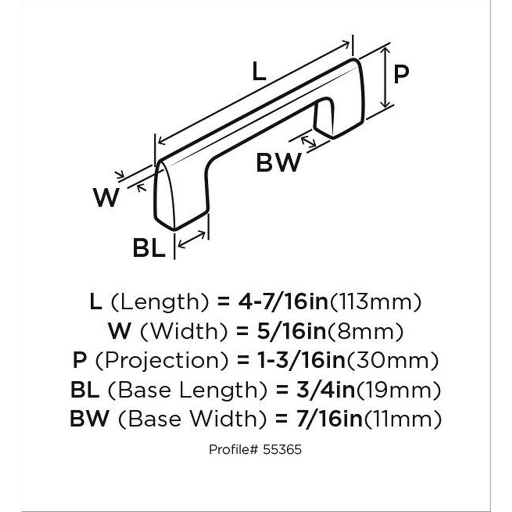 Polished Nickel Modern Cabinet Drawer Pull with Mounting Hardware