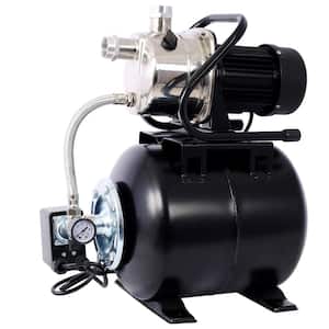 1.6 HP Shallow Well Pump with Pressure Tank Garden Water Pump Irrigation Pump for Home Garden Lawn Farm