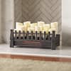 Brindle Flame 20 in. Candle Electric Fireplace Insert with Infrared Heater in Black