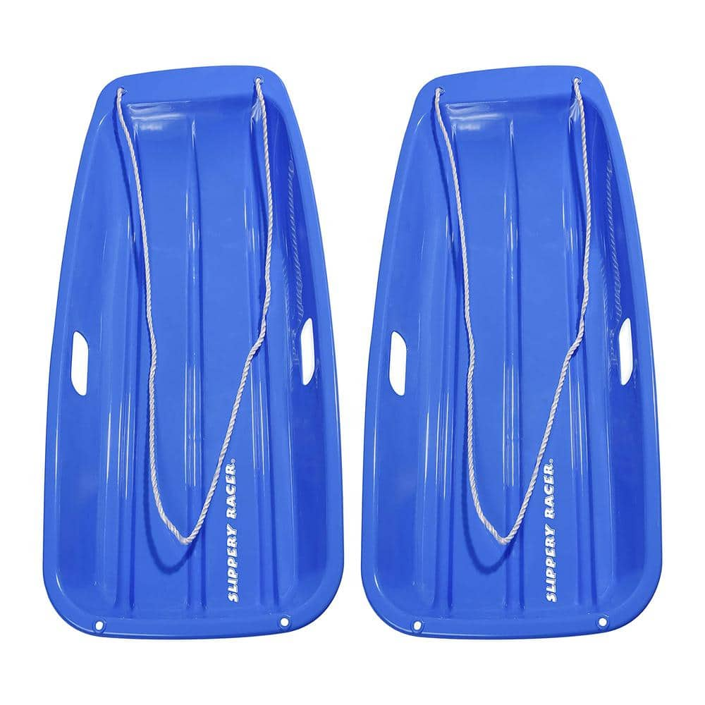 Slippery Racer Downhill Sprinter Kids Plastic Toboggan Snow Sled, Blue ...