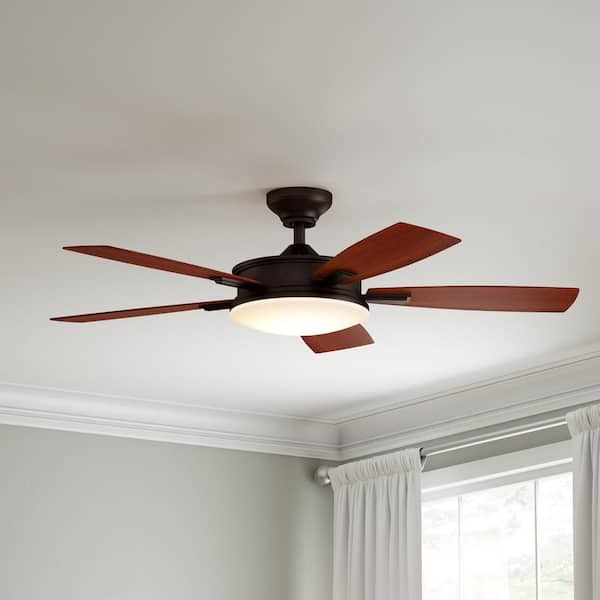 Brushed Nickel Home Decorators Collection Daylesford 52" LED Indoor Ceiling Fan 
