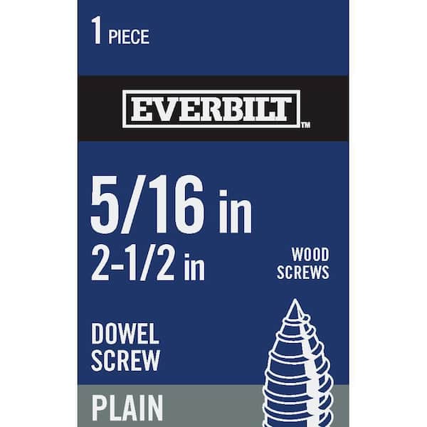 Everbilt 5/16 in.-18 tpi x 2-1/2 in. Double Ended Coarse Steel Dowel Screws