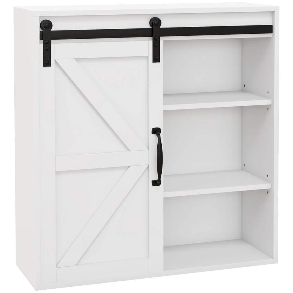 22.75 in. W x 7.75 in. D x 24.5 in. H Bathroom Storage Wall Cabinet with Adjustable Shelf in White price history on PriceWatchPro