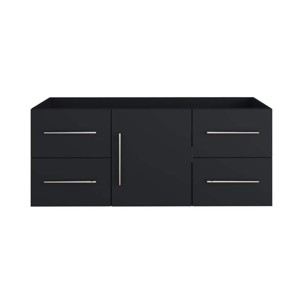 Napa 60 in. W x 20 in. D x 21 in. H Single Sink Bath Vanity Cabinet without Top in Matte Black, Wall Mounted price history on PriceWatchPro
