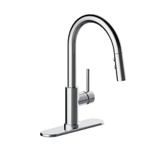 Westwind Single-Handle Pull-Down Sprayer Kitchen Faucet in Chrome