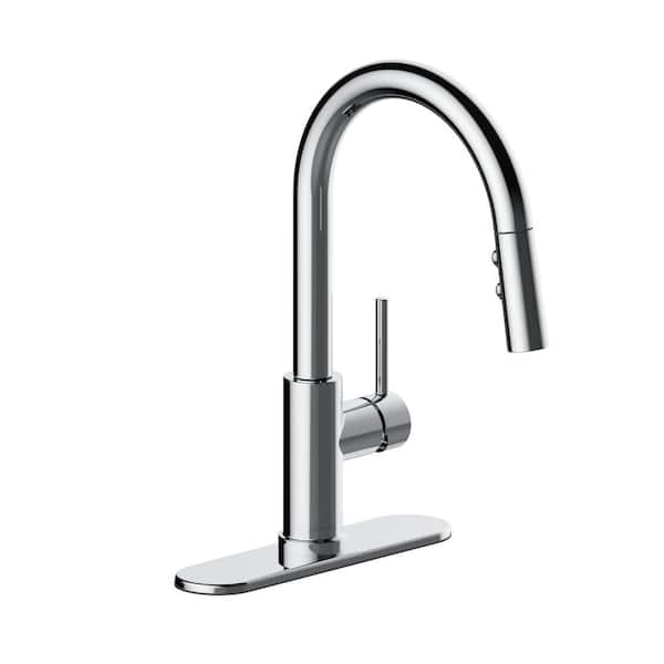 Seasons Westwind Single-Handle Pull-Down Sprayer Kitchen Faucet in Chrome