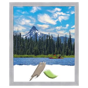 Grace Brushed Nickel Narrow Picture Frame Opening Size 18x22 in.
