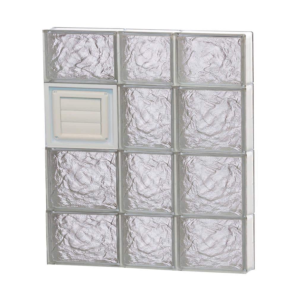21.25 in. x 27 in. x 3.125 in. Frameless Ice Pattern Glass Block Window with Dryer Vent price history on PriceWatchPro
