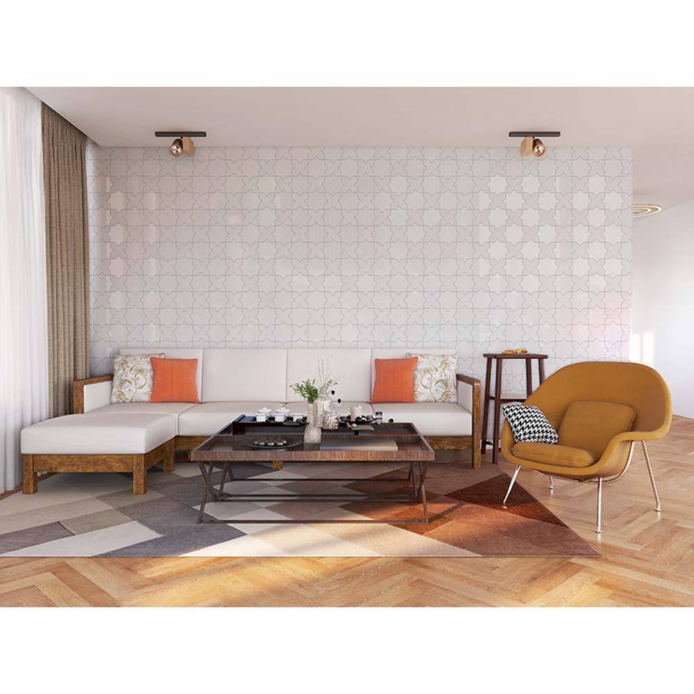 Pearl White Glossy Ceramic Cross-Shaped Accent Tile