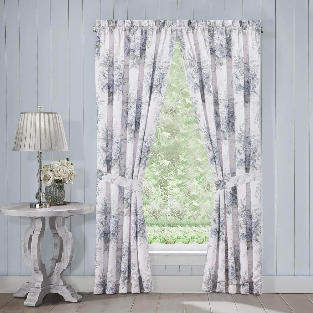 Estelle Blue Polyester 84 Window Panel Pair
