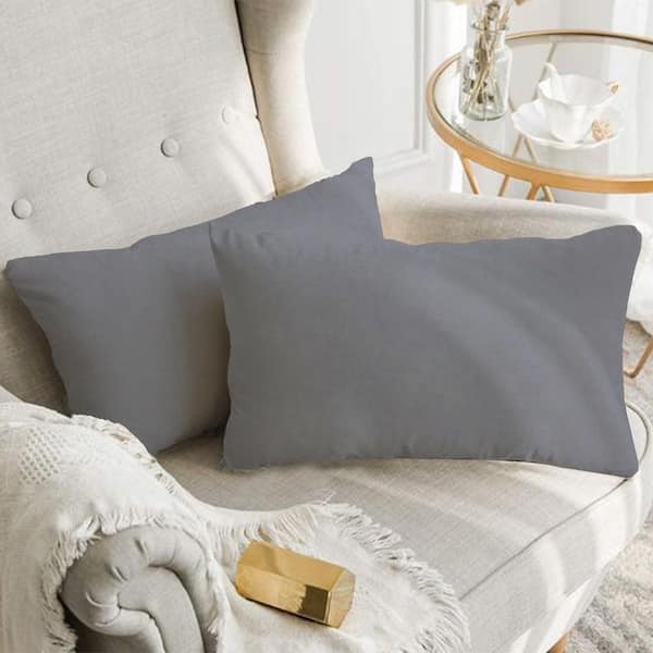 Small Grey Pillow / 10 Sizes / Grey Lumbar Pillows / Small Throw Pillows / Lumbar  Pillow Cover / Gray Pillow Case