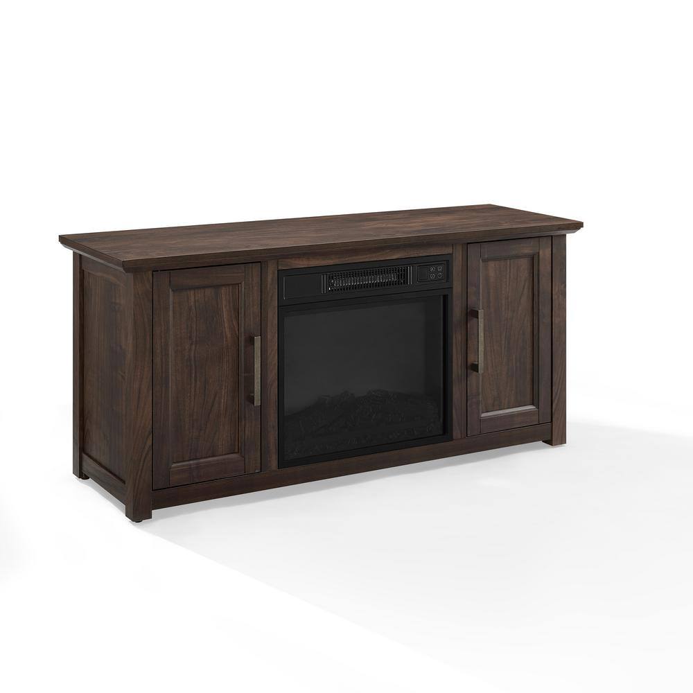 Camden 48" Dark Walnut TV Stand with Electric Fireplace