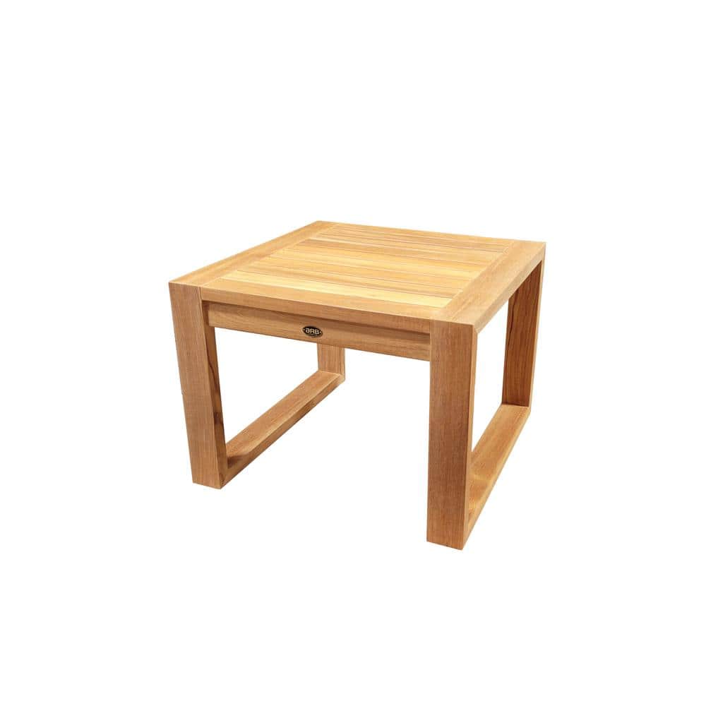 Seville 24 in. Square Natural Teak Outdoor Side Table