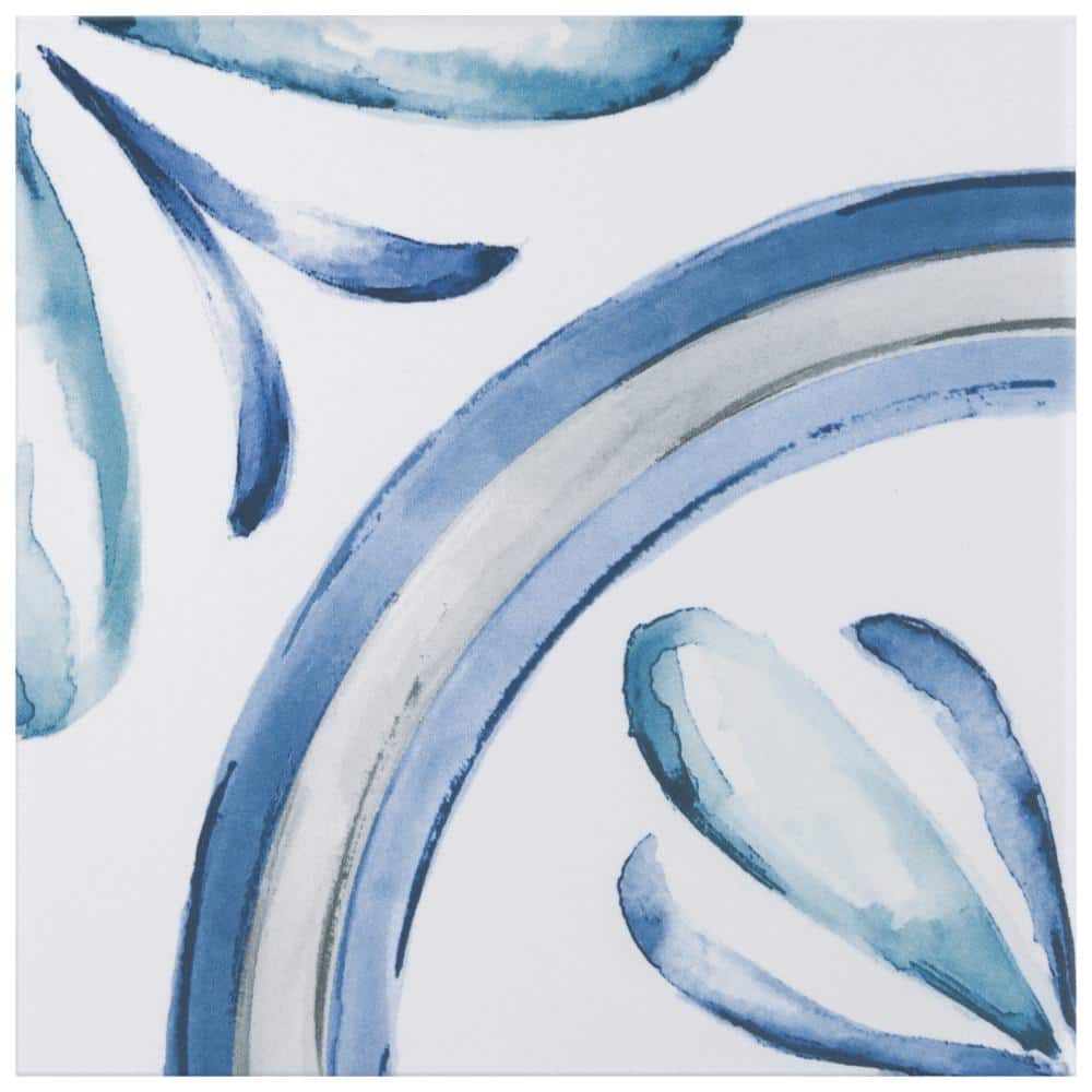 Saint Germain Gele Deco Rivette 5-3/4 in. x 5-3/4 in. Porcelain Floor and Wall Take Home Tile Sample price history on PriceWatchPro